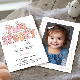 Invitación Cumpleaños de fantasmas rosados y divertidos