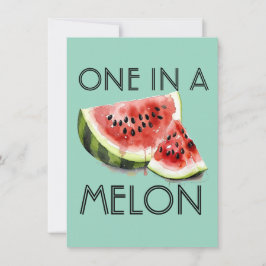 Invitación Cumpleaños de fiesta de verano ONE IN A MELON pers