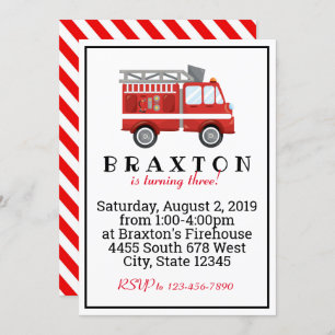 Invitación Cumpleaños de Fireman