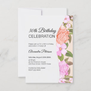 Invitación Cumpleaños de Floral Bouquet