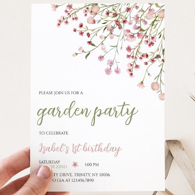 Invitación Cumpleaños de Flores de Primavera (Subido por el creador)