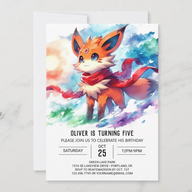 Invitación Cumpleaños de Fox Digital (Anverso)