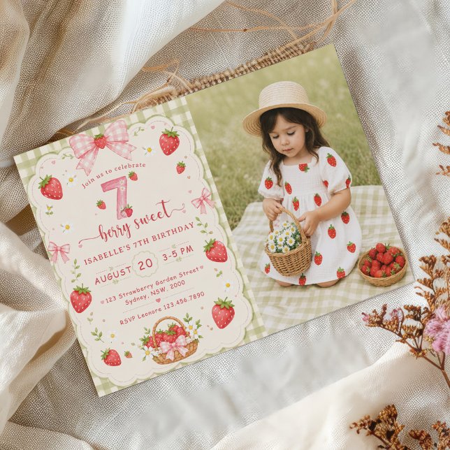 Invitación Cumpleaños de Fresa Dulce de Bayas 7 (Subido por el creador)