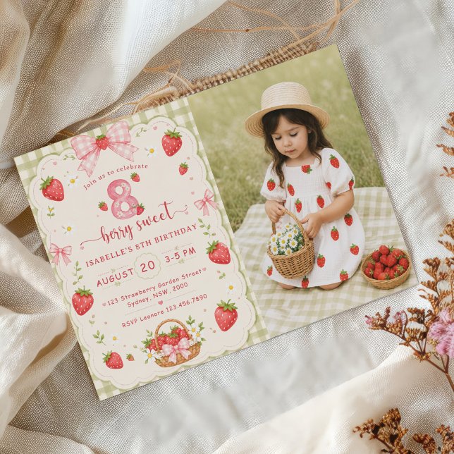 Invitación Cumpleaños de Fresa Dulce de Bayas 8 (Subido por el creador)