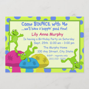 Invitación Cumpleaños de Frog Bong