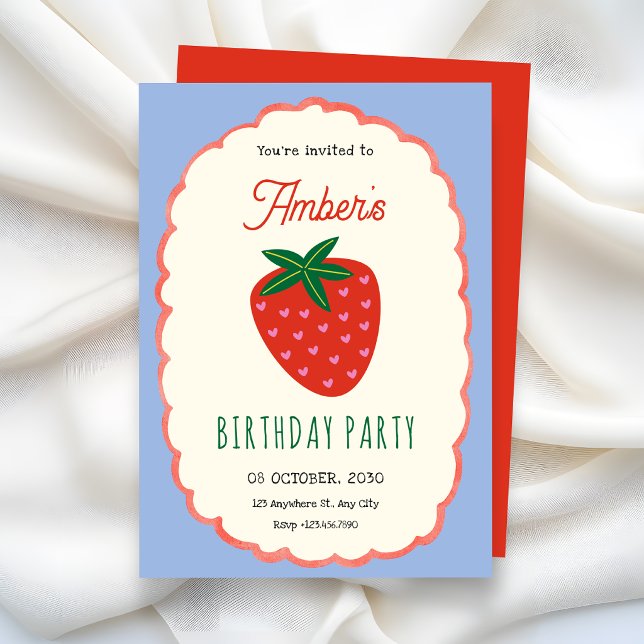Invitación Cumpleaños de fruta linda (Subido por el creador)