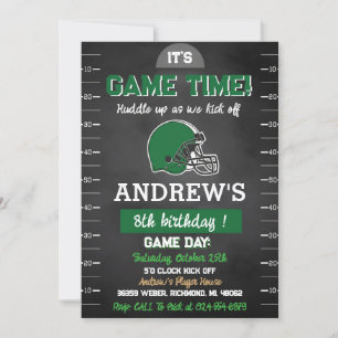 Invitación Cumpleaños de fútbol americano personalizado