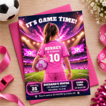 Cumpleaños de fútbol de color rosa