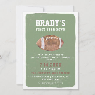 Invitación Cumpleaños de Fútbol del Primer Año