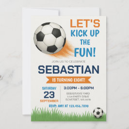 Invitación Cumpleaños de Fútbol Editable