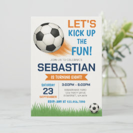 Invitación Cumpleaños de Fútbol Editable