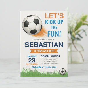 Invitación Cumpleaños de Fútbol Editable