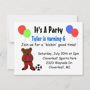 Invitación Cumpleaños de fútbol genial