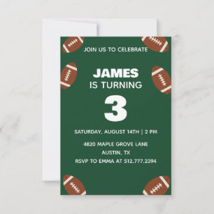 Invitación Cumpleaños de Fútbol para Niños de Todas las Edade