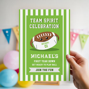 Invitación Cumpleaños de fútbol primer año