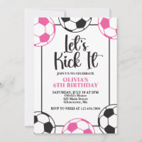 Cumpleaños de Fútbol Rosa y Negro