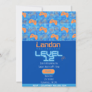 Invitación Cumpleaños de Gamer 