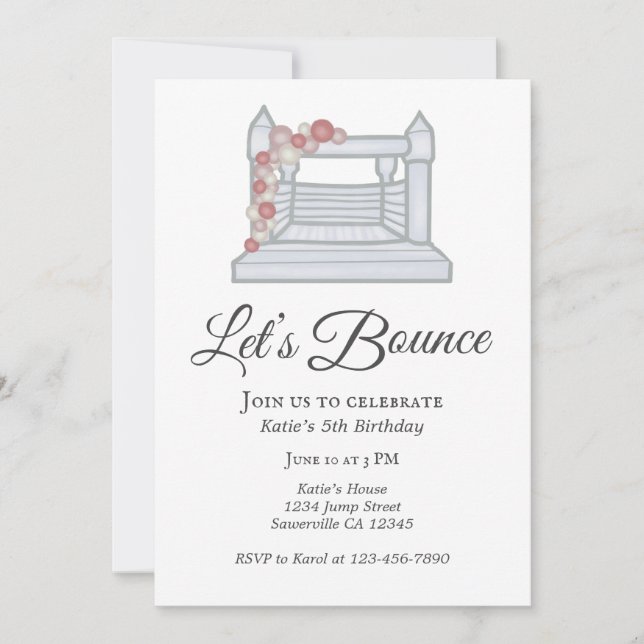 Invitación Cumpleaños de Garland con globo de la Casa Blanca (Anverso)