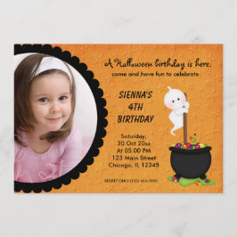 Invitación Cumpleaños de Ghost Halloween