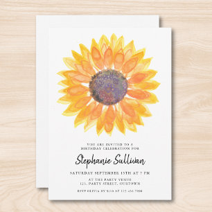 Invitación Cumpleaños de girasol 