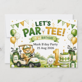 Invitación Cumpleaños de Golf 1er 
