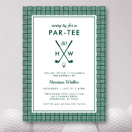 Invitación Cumpleaños de Golf 50 Adulto de Cualquier Edad Ver