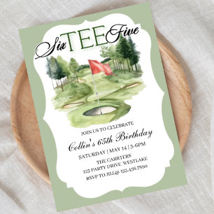 Invitación Cumpleaños de golf 65 