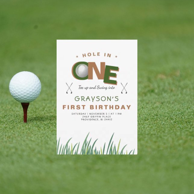 Invitación Cumpleaños de Golf Hole-in-One 1º II (Subido por el creador)