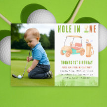 Cumpleaños de Golf Hole In One Primero