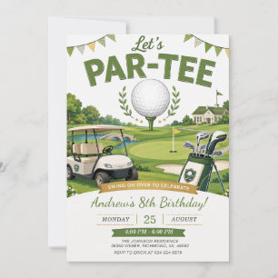 Invitación Cumpleaños de Golf Personalizado