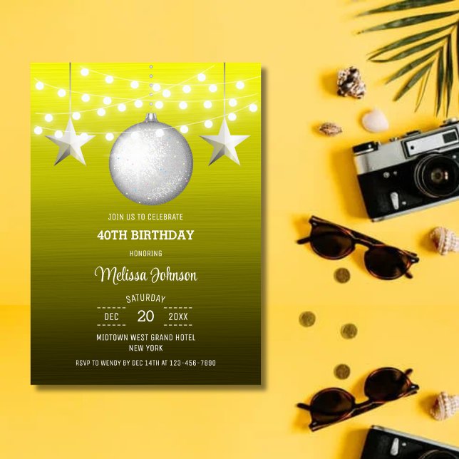 Invitación Cumpleaños de gradiente amarillo claro de la caden (Subido por el creador)