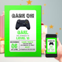 Cumpleaños de Green Video Game Truck