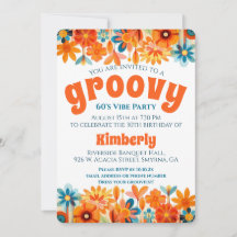 Cumpleaños de Groovy 60's Vibe Floral Retro