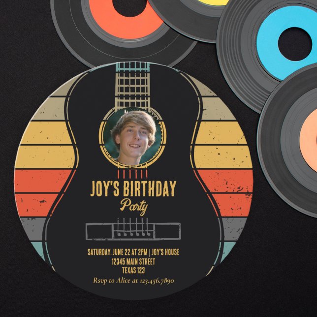 Invitación cumpleaños de guitarra clásica (Subido por el creador)