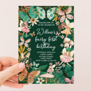 Invitación Cumpleaños de hada 1er año