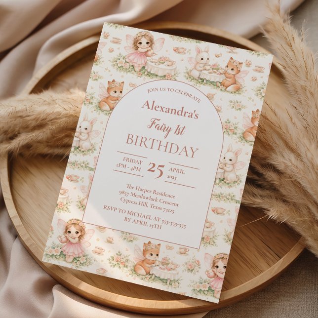 Invitación Cumpleaños de Hada Caprichosa Rosa (Subido por el creador)