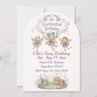 Invitación Cumpleaños de Hada Encantada