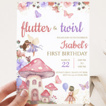 Cumpleaños de Hada Floral Rosa Púrpura de Niña