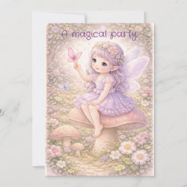 Invitación Cumpleaños de Hada Mágica Descarga Digital
