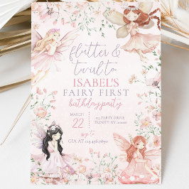 Invitación Cumpleaños de Hada Pequeña Revolotea y Gira