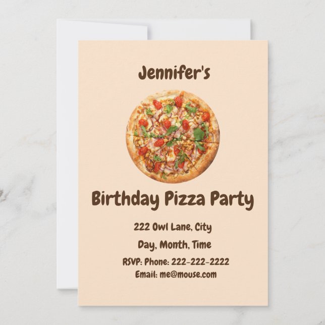 Invitación Cumpleaños de Hada Princesa con Nombre Personaliza (Reverso)