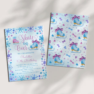 Invitación Cumpleaños de Hadas de Cuento de Hielo Congelado P