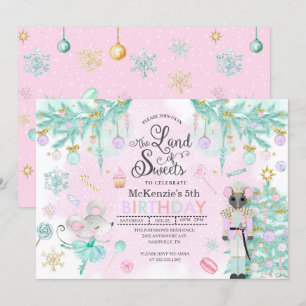 Invitación Cumpleaños de hadas del navidad del ciruelo del