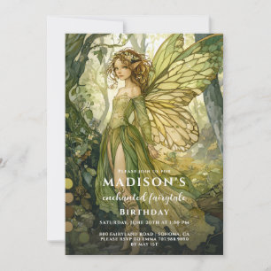 Invitación Cumpleaños de Hadas Forestales Encantadas