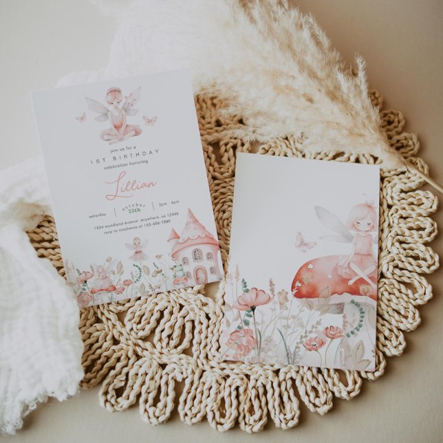 Invitación Cumpleaños de hadas y flores silvestres (Subido por el creador)