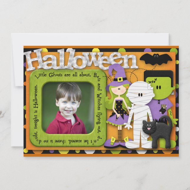 Invitación Cumpleaños de Halloween (Anverso)