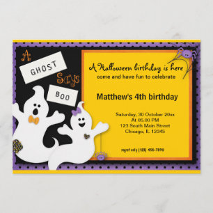 Invitación Cumpleaños de Halloween