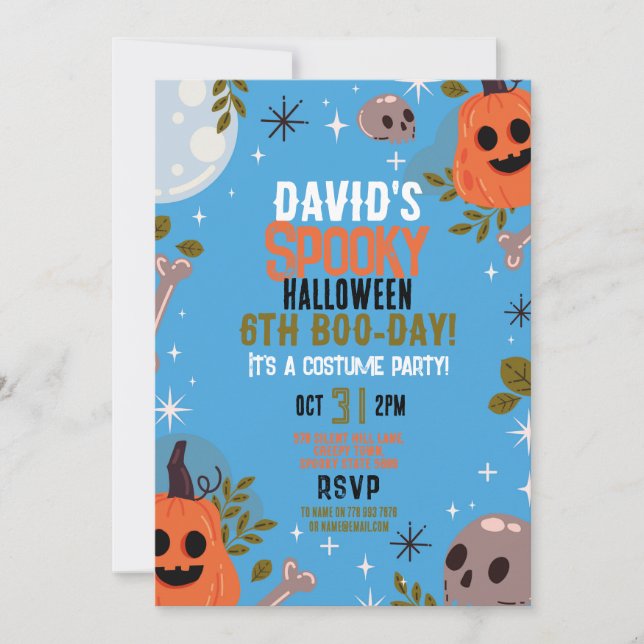 Invitación Cumpleaños de Halloween - cualquier edad - Fiesta  (Anverso)