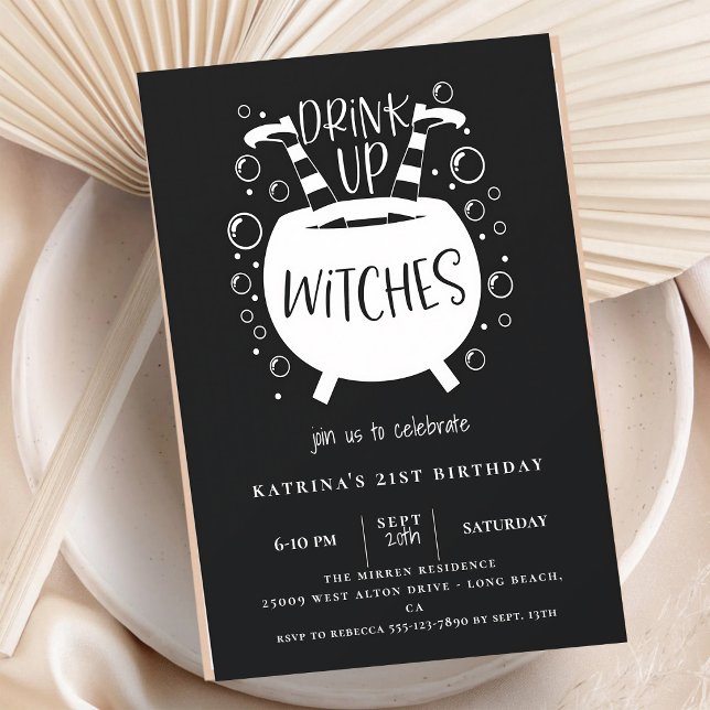 Invitación Cumpleaños de Halloween de Bebed Brujas (Subido por el creador)