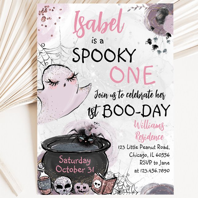 Invitación Cumpleaños de Halloween de la niña espeluznante un (Subido por el creador)